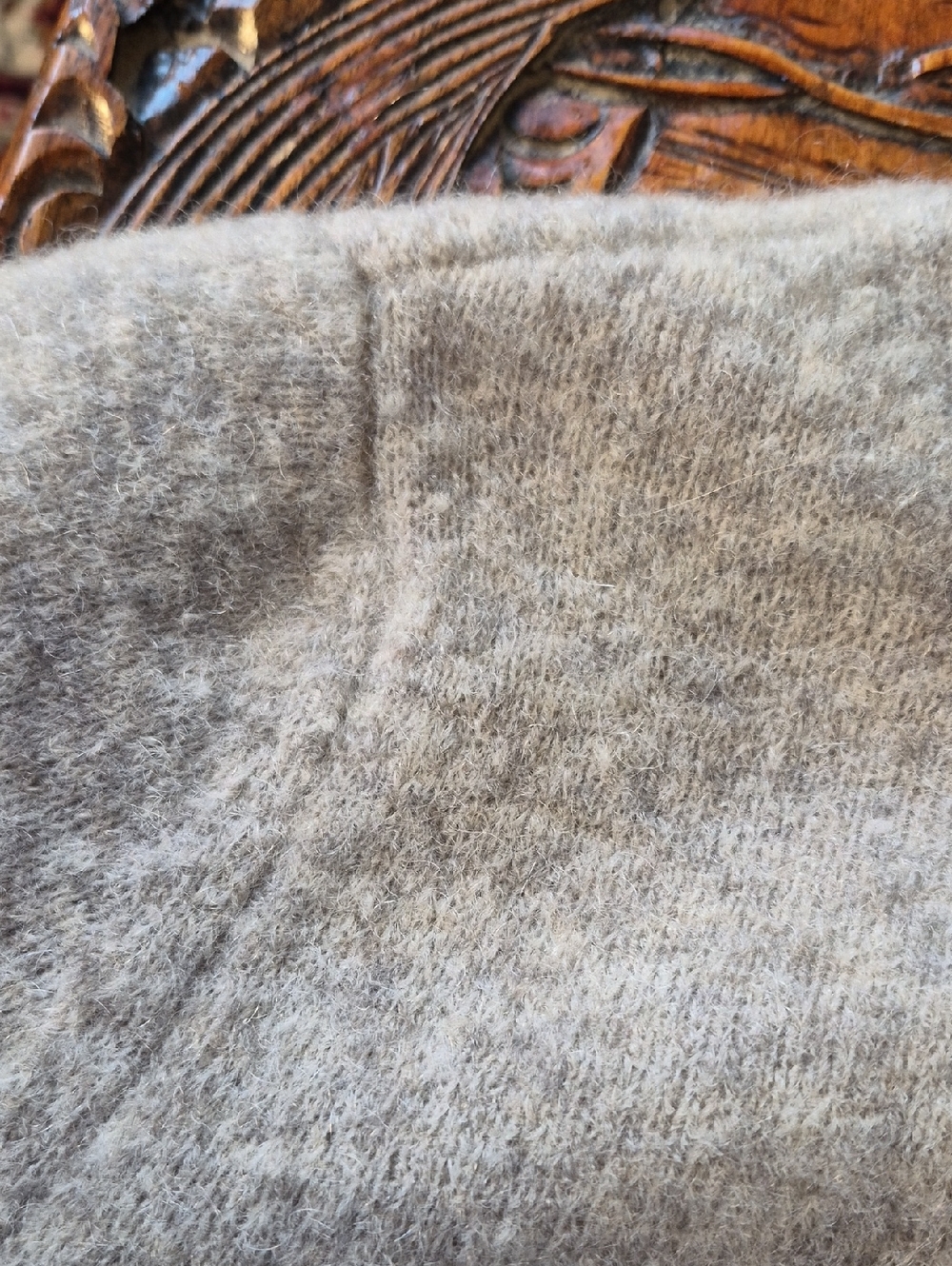 EILEEN FISHER Mohair Wool Cardigan Oatmeal XS - Picture 4 of 6